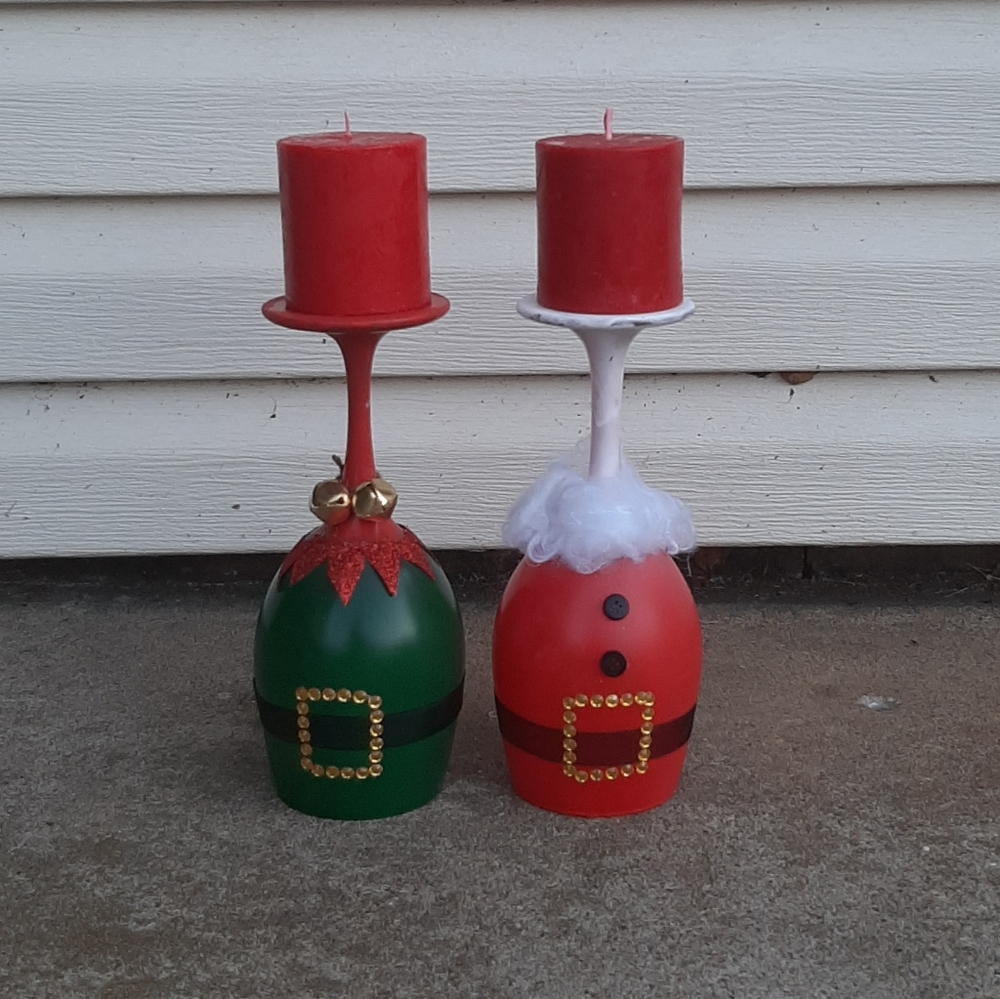 Christmas candle holders